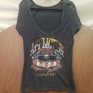 Affliction scoop neck tee